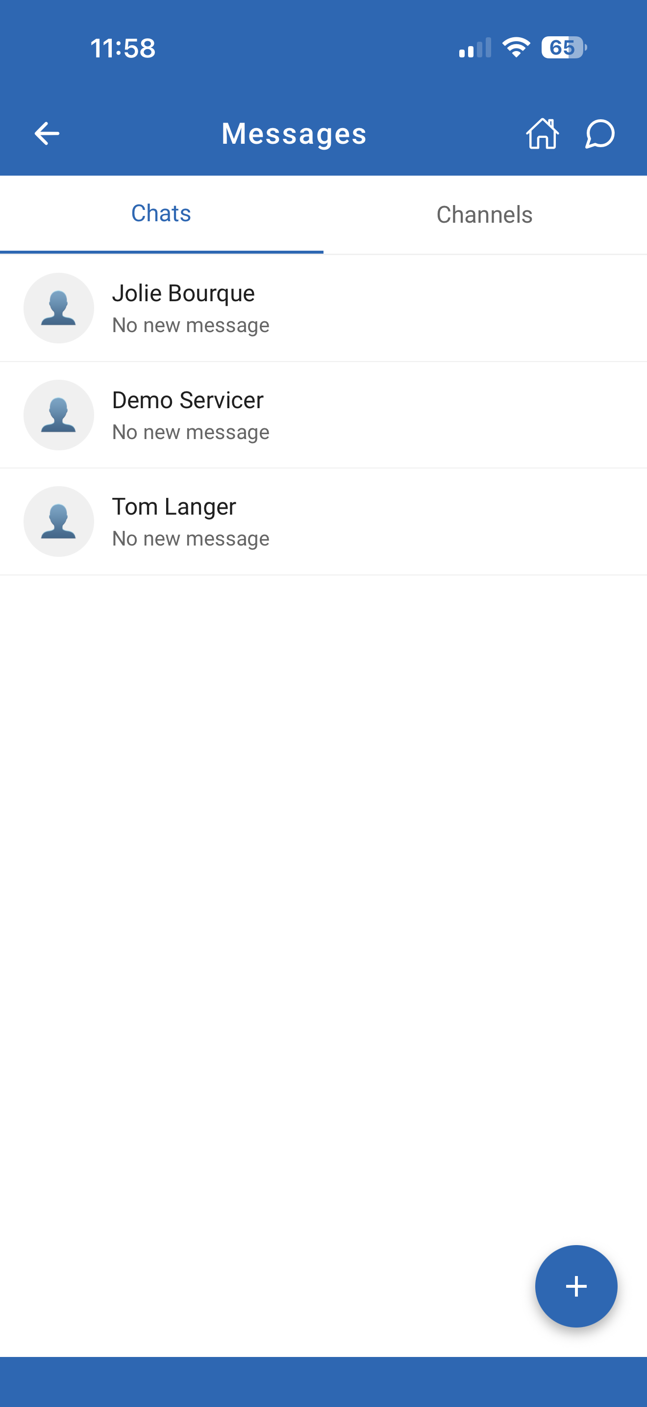 EMP direct message list