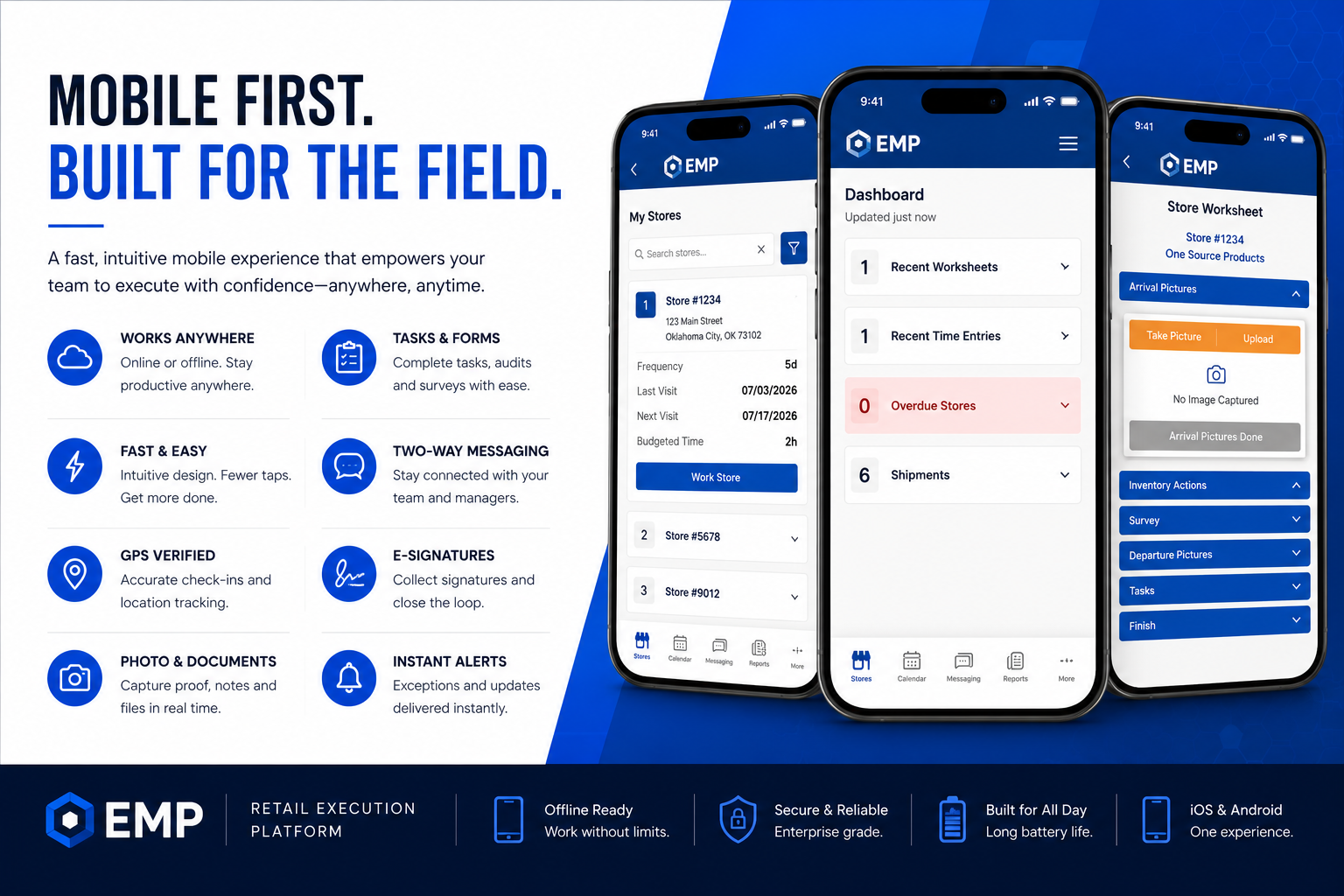 EMP mobile and enterprise retail execution experience